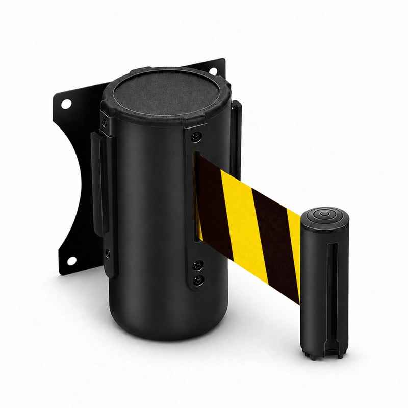 5m-yellow-black-wall-mounted-queue-barrier-belt